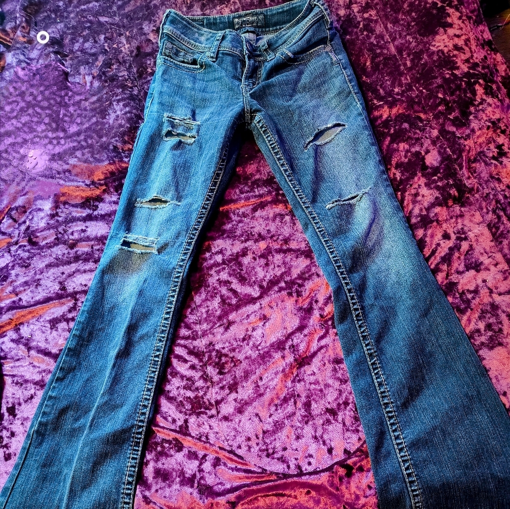 Silver Jeans Blue Flare Wide Leg Denim